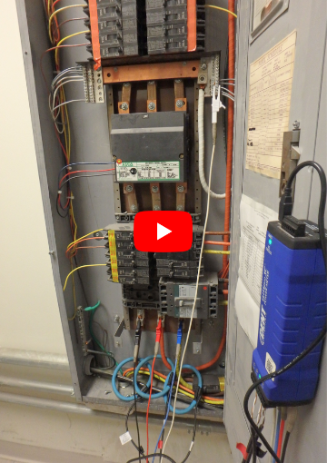 Figure 6. Power logger installed at a power panel that had a Wye configuration.